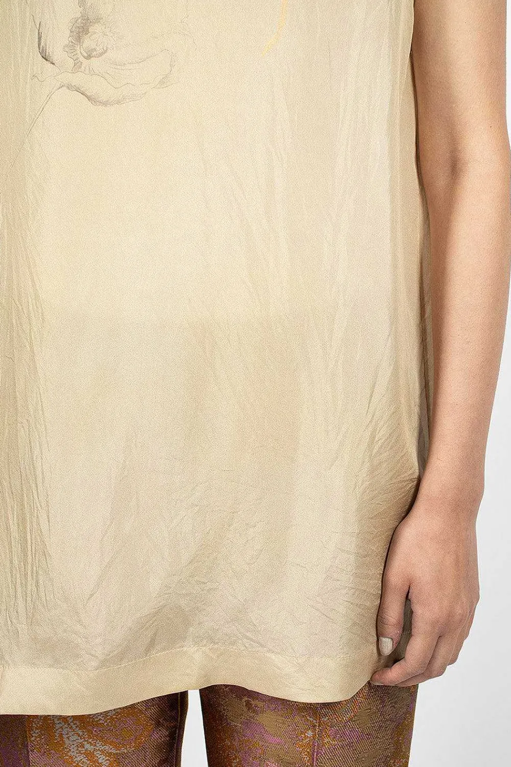 Dries Van Noten Back Button Shirt Ecru| Tops
