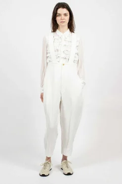 Comme Des Garçons Comme Des Garçons Balloon Brace Pant White| Trousers