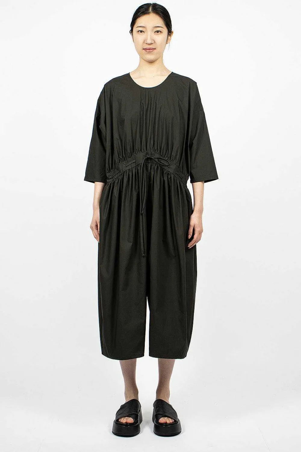 Black Crane Balloon Jumpsuit Shadow| Trousers