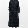 Engineered Garments FWK Banded Collar Dress Blackwatch Tartan| Dresses