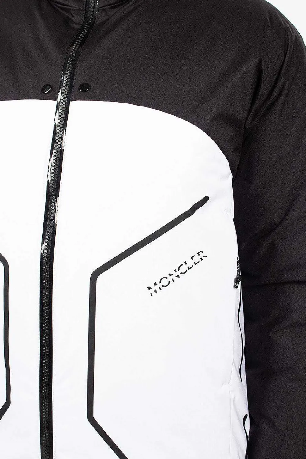 Moncler Barbat Down Jacket Black/White| Outerwear
