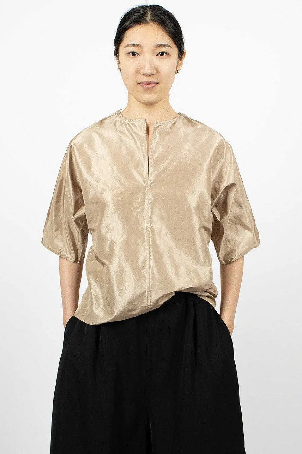 Sofie D'Hoore Basta Silk Top Champagne| Tops