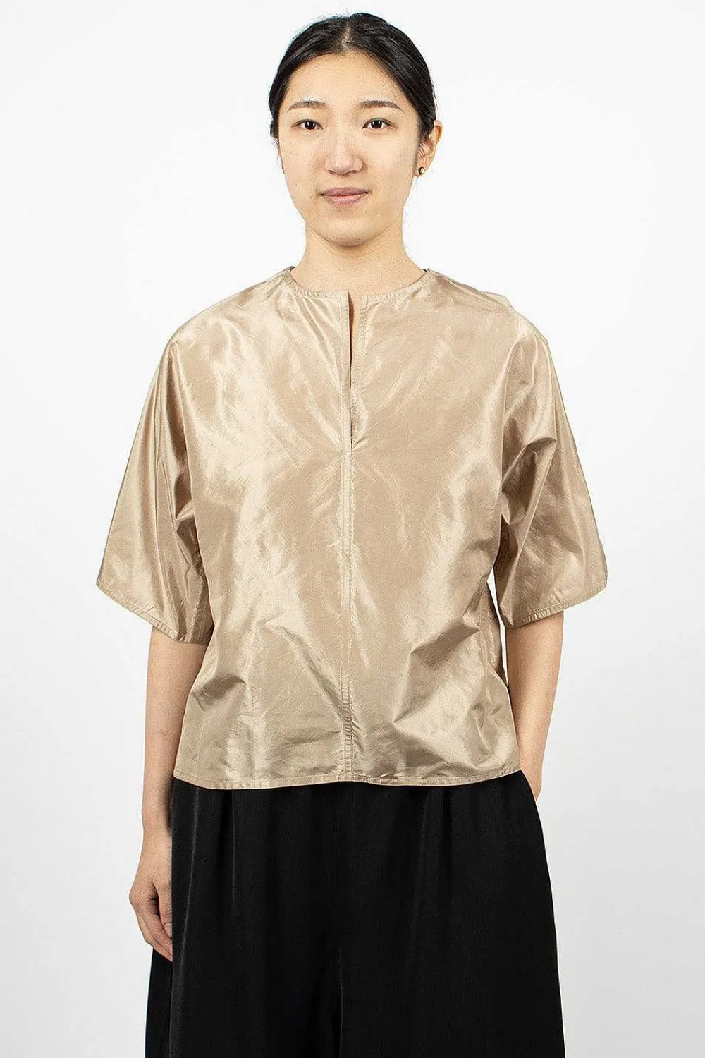 Sofie D'Hoore Basta Silk Top Champagne| Tops