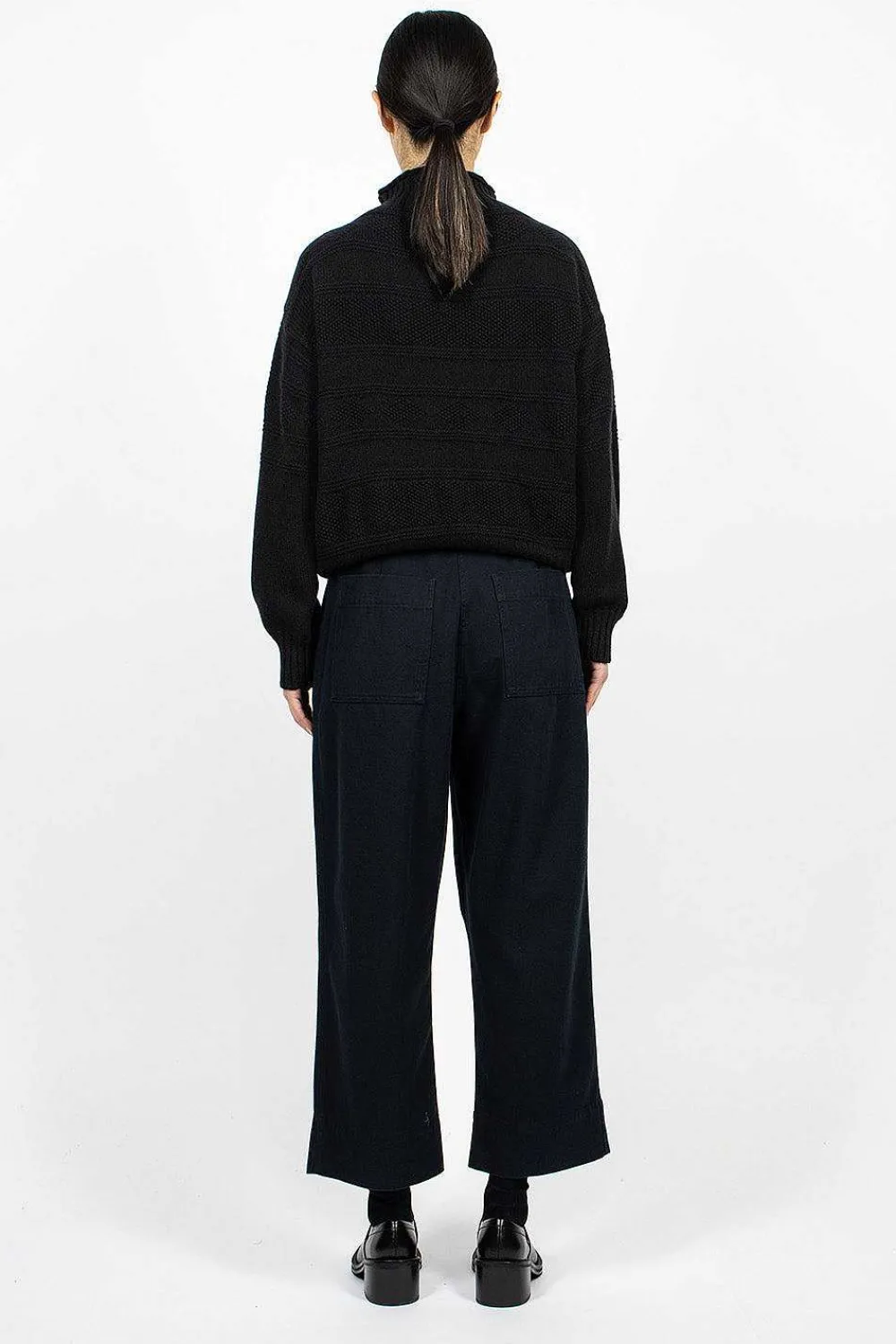 Margaret Howell Belt Adjuster Trouser Ink| Trousers