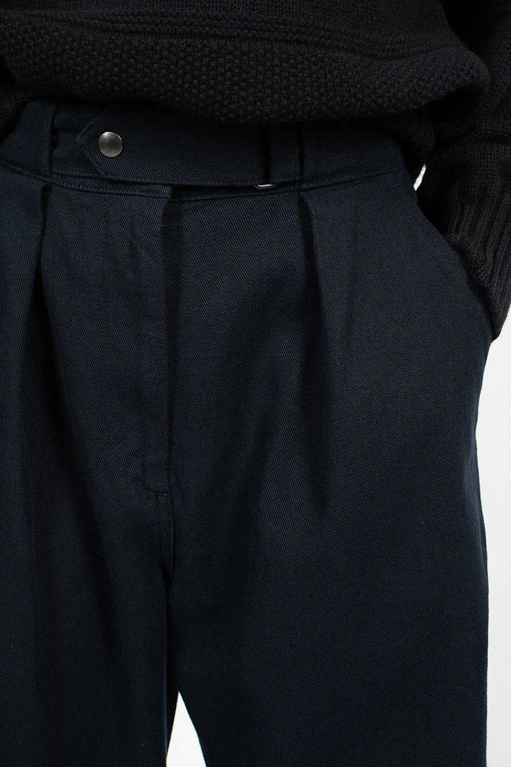 Margaret Howell Belt Adjuster Trouser Ink| Trousers