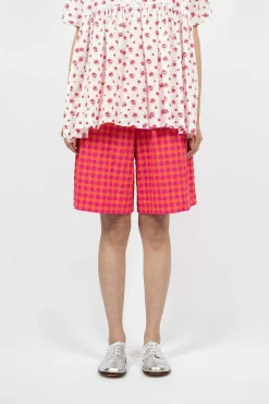Daniela Gregis Bermuda Shorts Orange/Fuchsia| Trousers