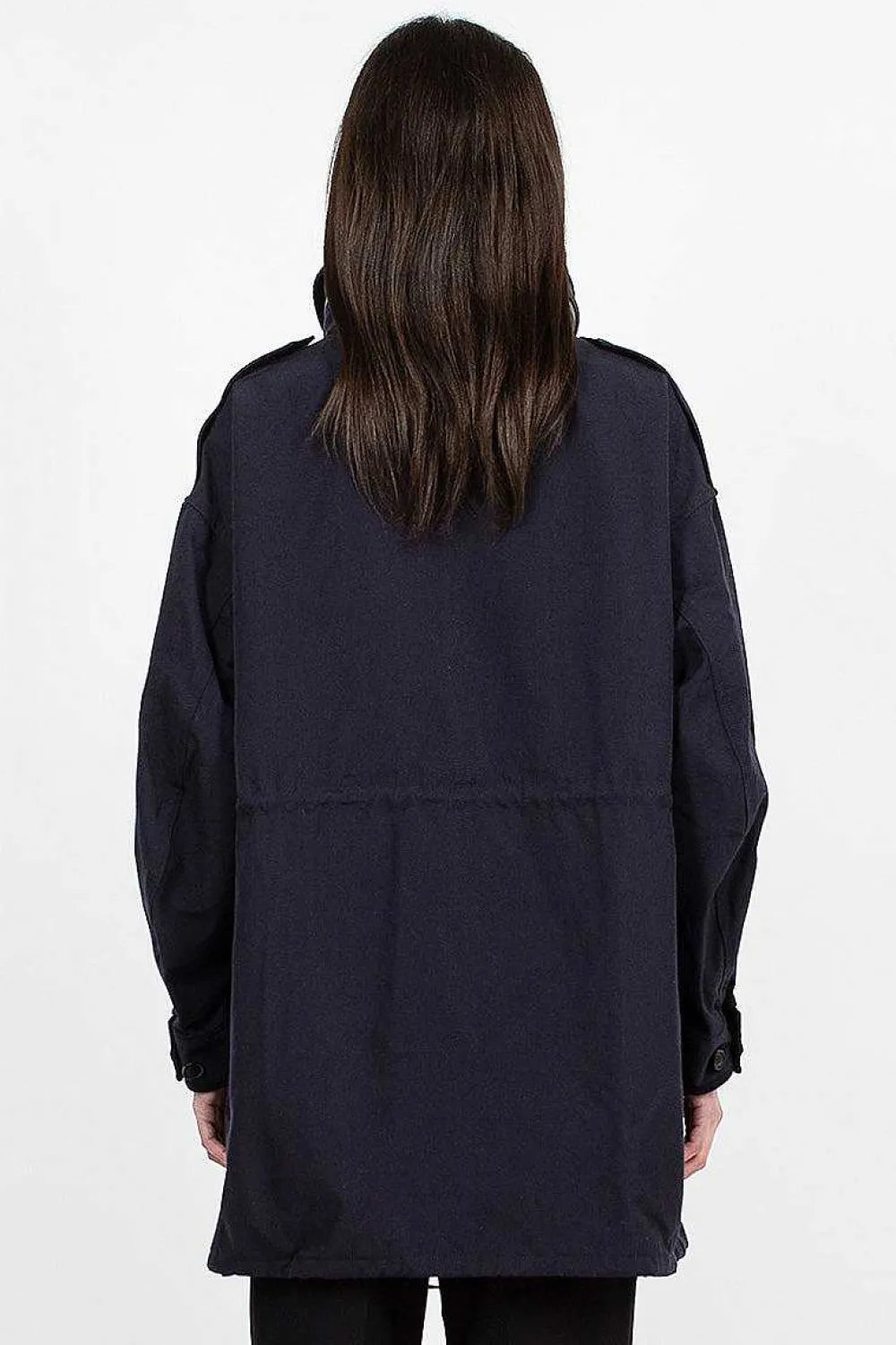 VISVIM Bickle Gabardine Coat Navy| Outerwear