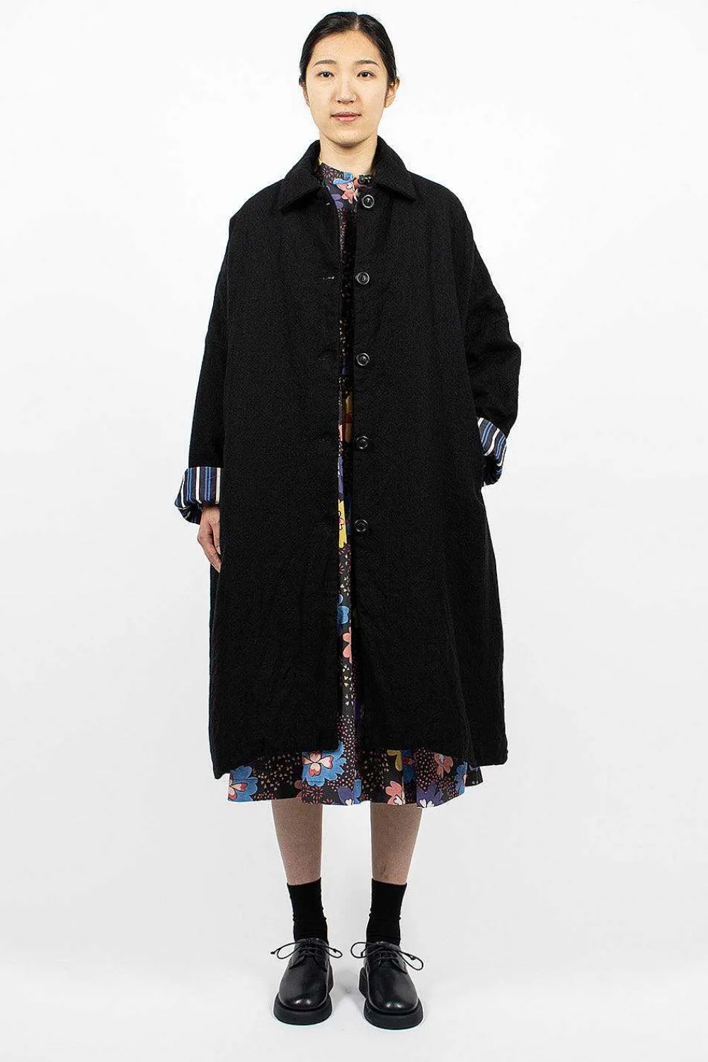 Casey Casey Big Blobby Coat Wool Black| Outerwear