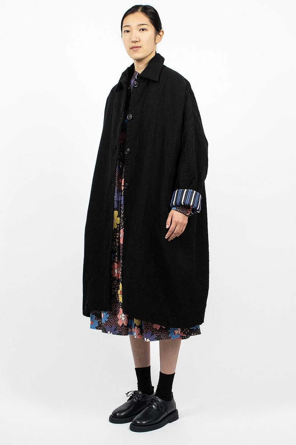 Casey Casey Big Blobby Coat Wool Black| Outerwear
