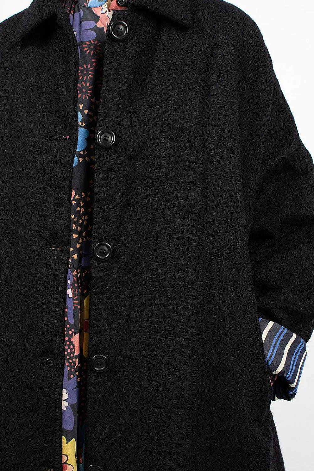 Casey Casey Big Blobby Coat Wool Black| Outerwear
