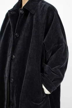 Casey Casey Big Blobby Velvet Coat Navy| Outerwear