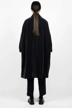 Casey Casey Big Blobby Velvet Coat Navy| Outerwear