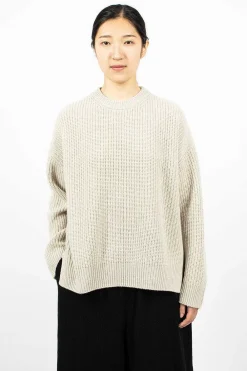 Toujours Big Pullover Crewneck Heather Oatmeal| Knitwear