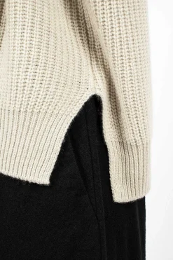 Toujours Big Pullover Crewneck Heather Oatmeal| Knitwear
