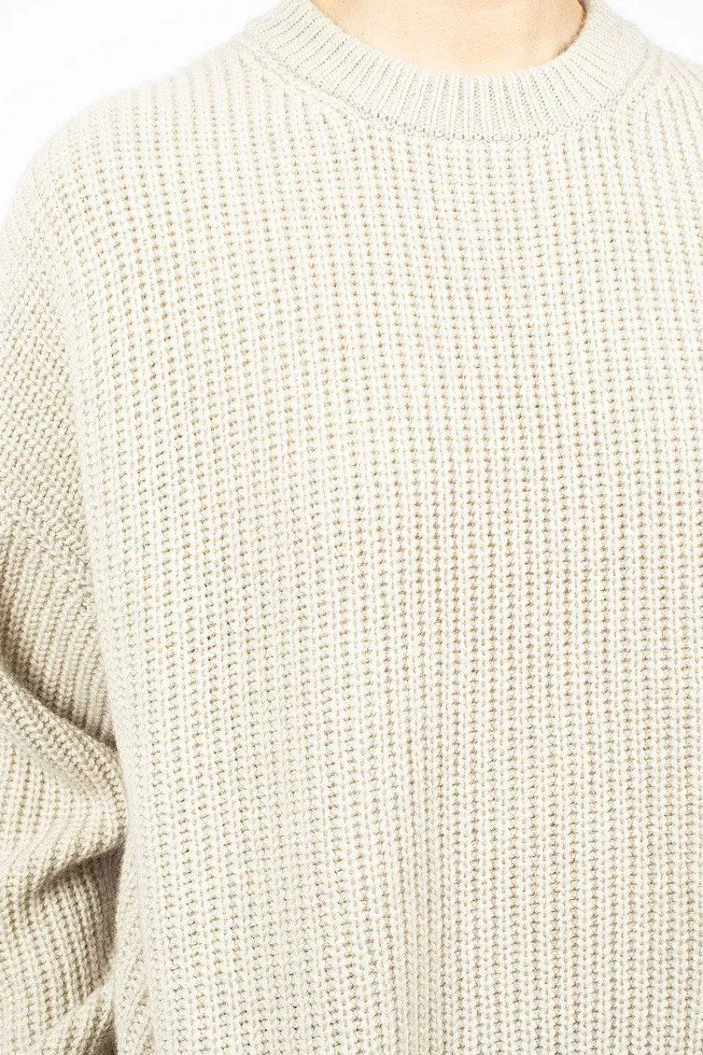 Toujours Big Pullover Crewneck Heather Oatmeal| Knitwear