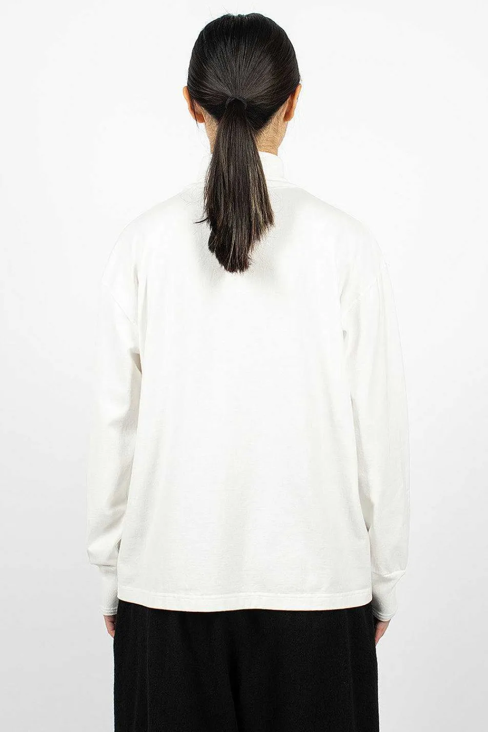 Toujours Big Pullover Turtleneck White| Tops