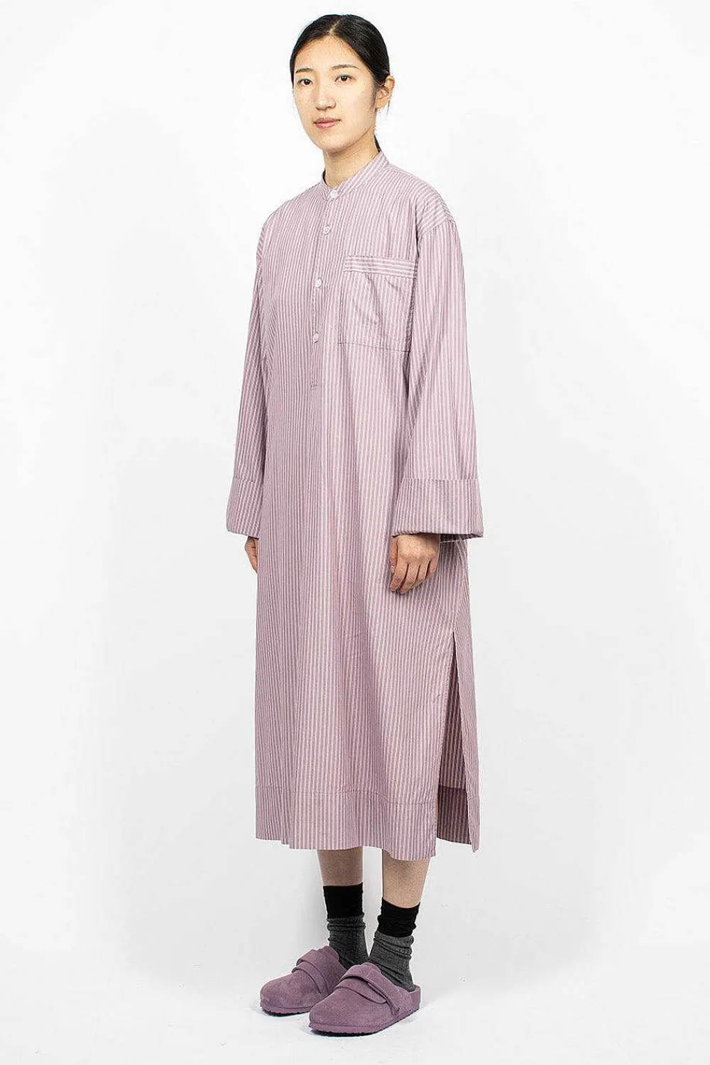 TEKLA Birkenstock 1774 Kaftan Mauve Stripes| Dresses