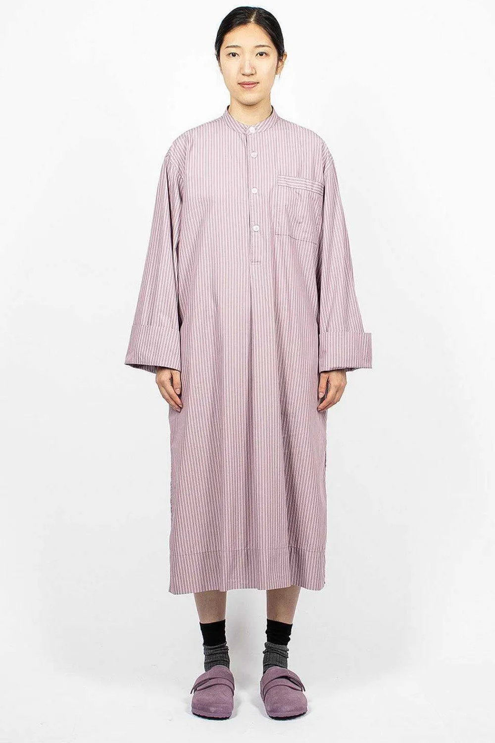 TEKLA Birkenstock 1774 Kaftan Mauve Stripes| Dresses