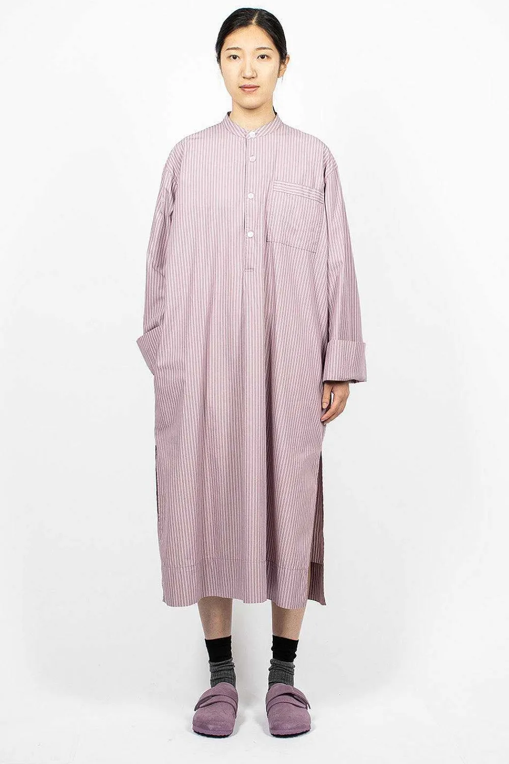 TEKLA Birkenstock 1774 Kaftan Mauve Stripes| Dresses