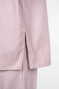 TEKLA Birkenstock 1774 Pyjama Shirt Mauve Stripes| Shirts