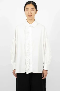Toujours Bishop Sleeve Shirt White| Shirts
