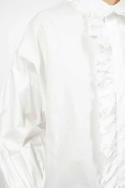 Toujours Bishop Sleeve Shirt White| Shirts