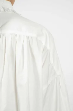 Toujours Bishop Sleeve Shirt White| Shirts