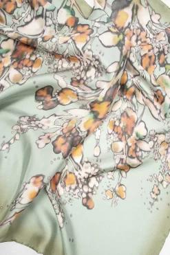 Dries Van Noten Bleached Floral Scarf Light Grey| Scarves & Gloves