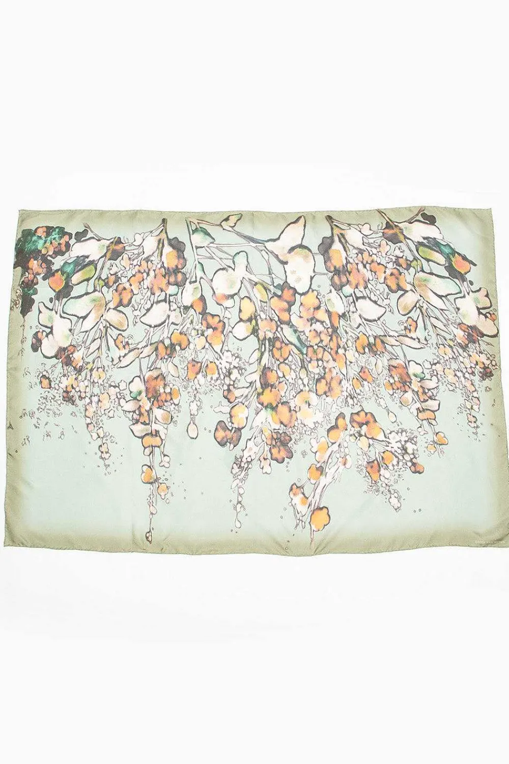 Dries Van Noten Bleached Floral Scarf Light Grey| Scarves & Gloves
