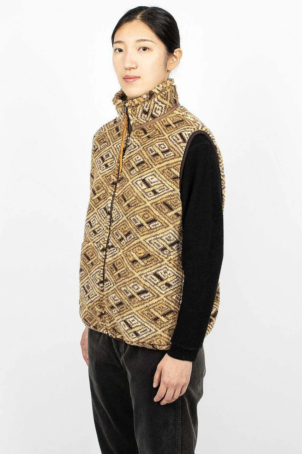 OrSlow Boa Vest African Print| Outerwear