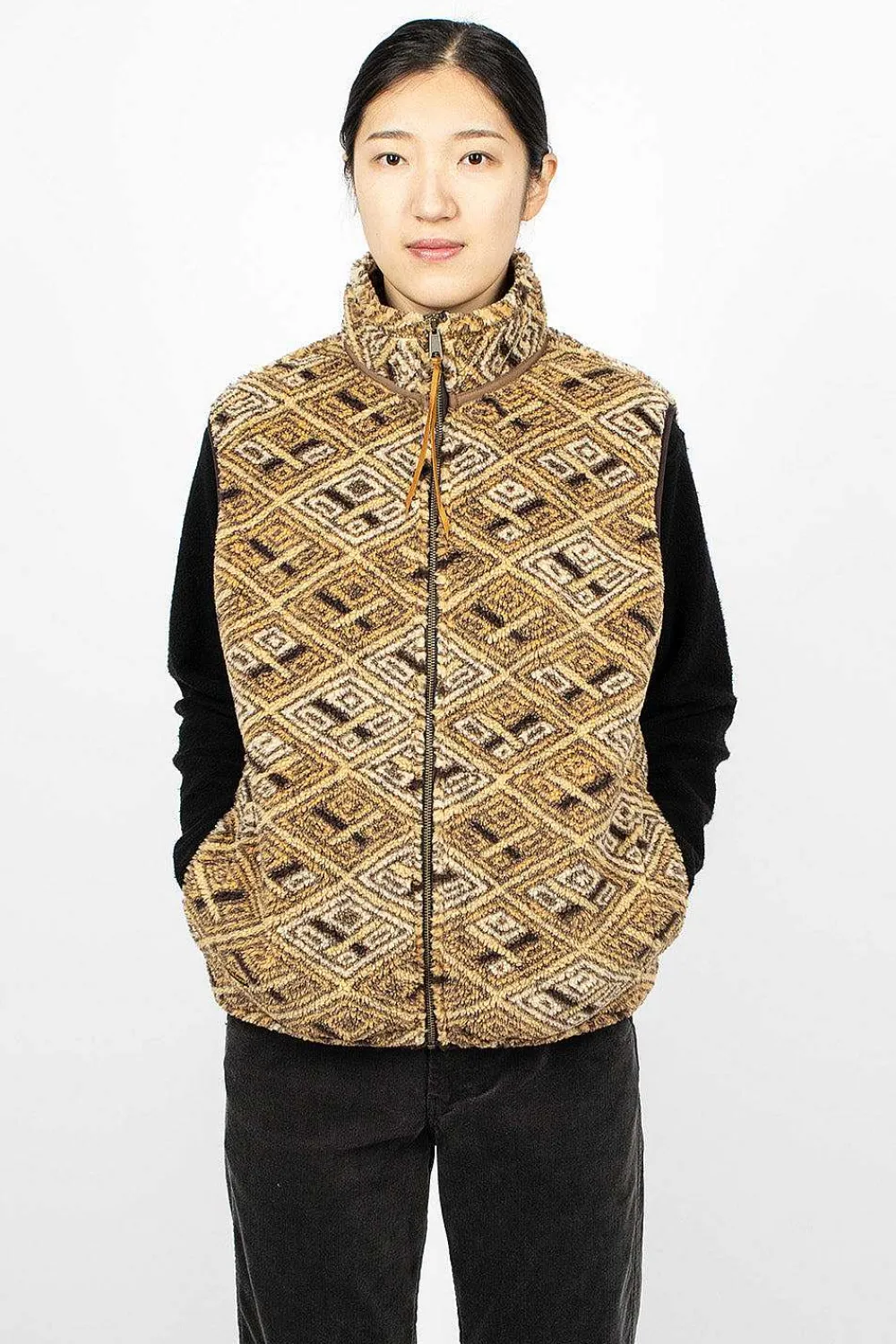 OrSlow Boa Vest African Print| Outerwear