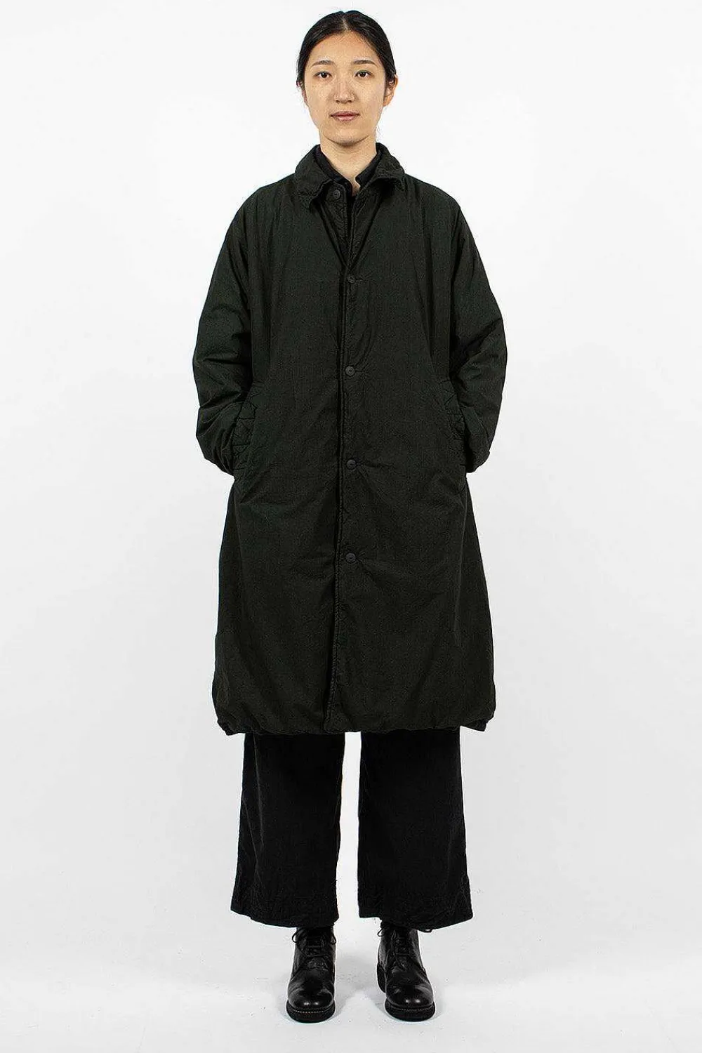 Chez Vidalenc Bobi Padded Coat Dark Green| Outerwear