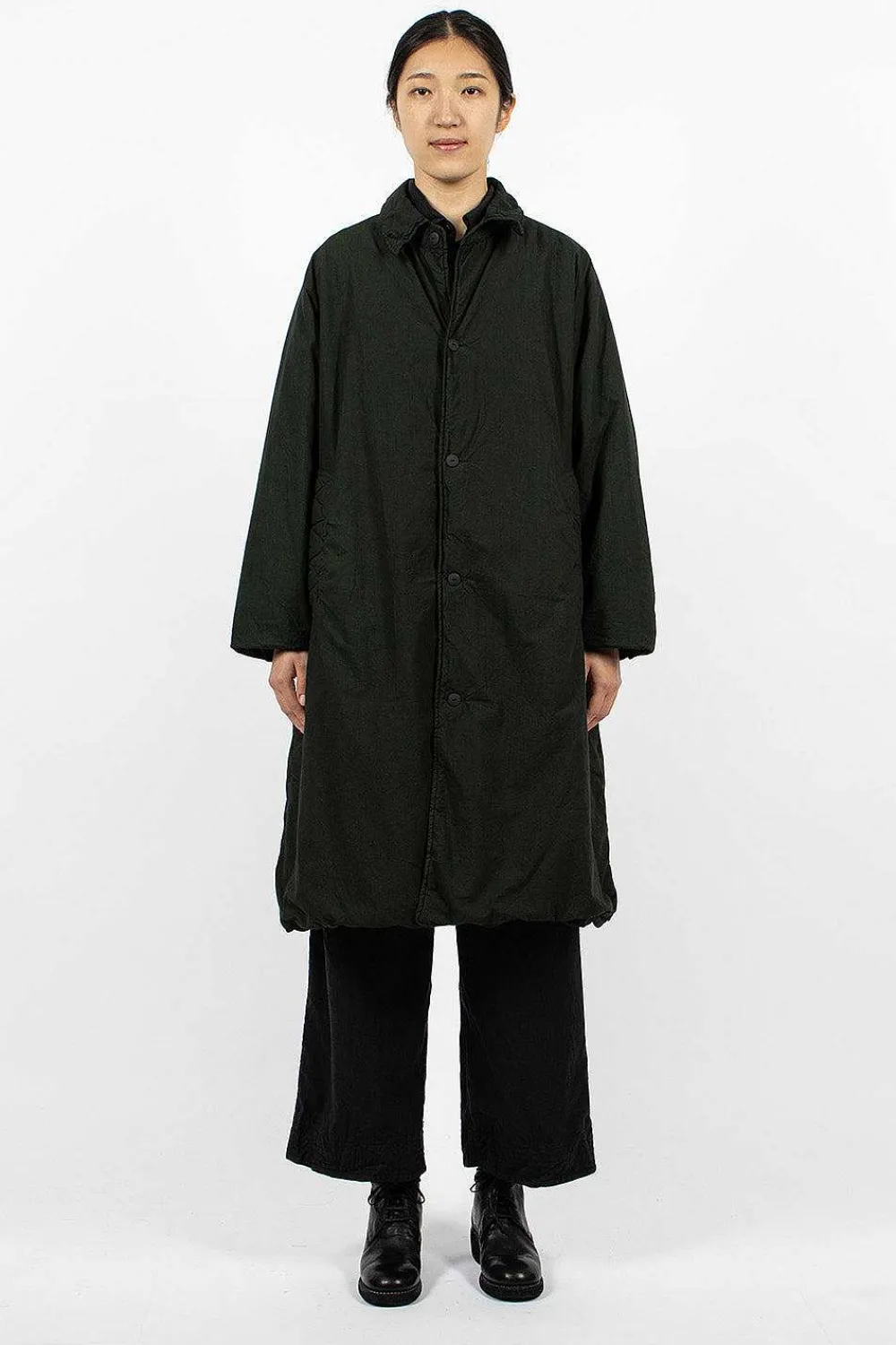 Chez Vidalenc Bobi Padded Coat Dark Green| Outerwear