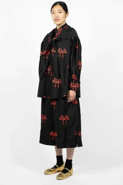 Simone Rocha Bow Boxing Shorts Black/Red| Trousers
