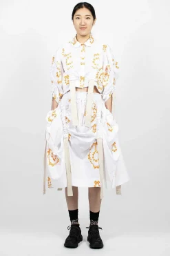Simone Rocha Bow Wreath Slider Skirt White/Clementine| Skirts