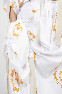 Simone Rocha Bow Wreath Slider Skirt White/Clementine| Skirts
