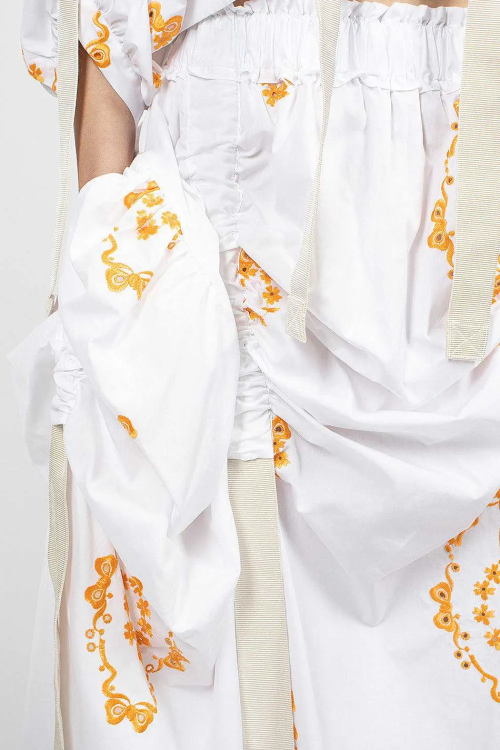 Simone Rocha Bow Wreath Slider Skirt White/Clementine| Skirts