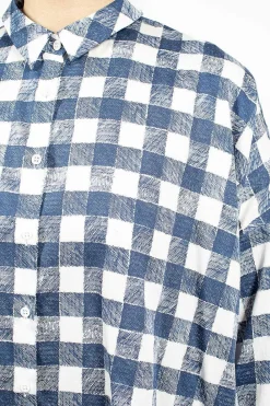 École de Curiosités Brigitte Shirt Navy/White| Shirts