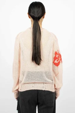 Acne Studios Butterfly Knit Jumper Pink| Knitwear