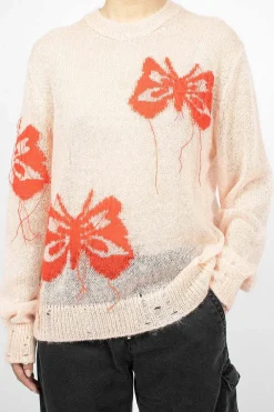 Acne Studios Butterfly Knit Jumper Pink| Knitwear