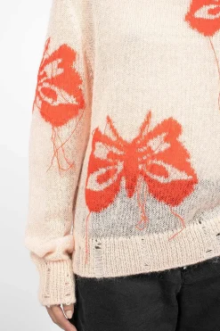 Acne Studios Butterfly Knit Jumper Pink| Knitwear