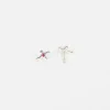 Rosa Maria C18 Cross Earrings Ruby| Earrings