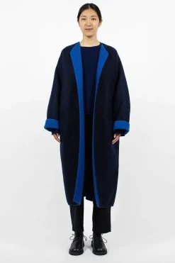 Sofie D'Hoore Cabaret Coat Navy/Royal Blue| Outerwear
