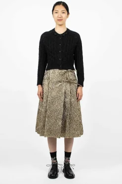 Simone Rocha Cable Knit Cardigan Black| Outerwear