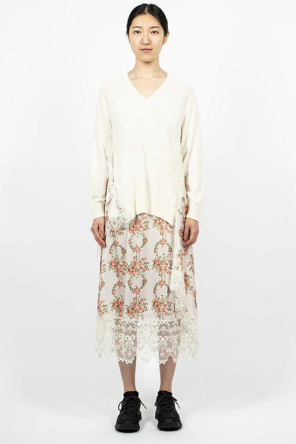 Simone Rocha Caped V-Neck Sweater| Knitwear
