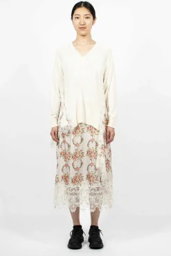 Simone Rocha Caped V-Neck Sweater| Knitwear
