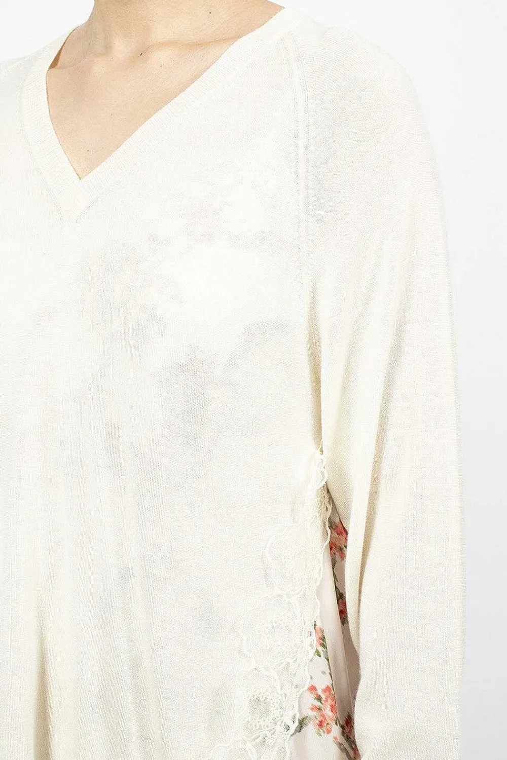Simone Rocha Caped V-Neck Sweater| Knitwear