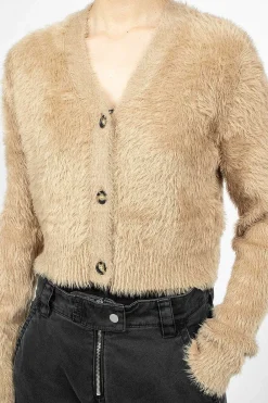 Acne Studios Cardigan Camel Brown| Knitwear