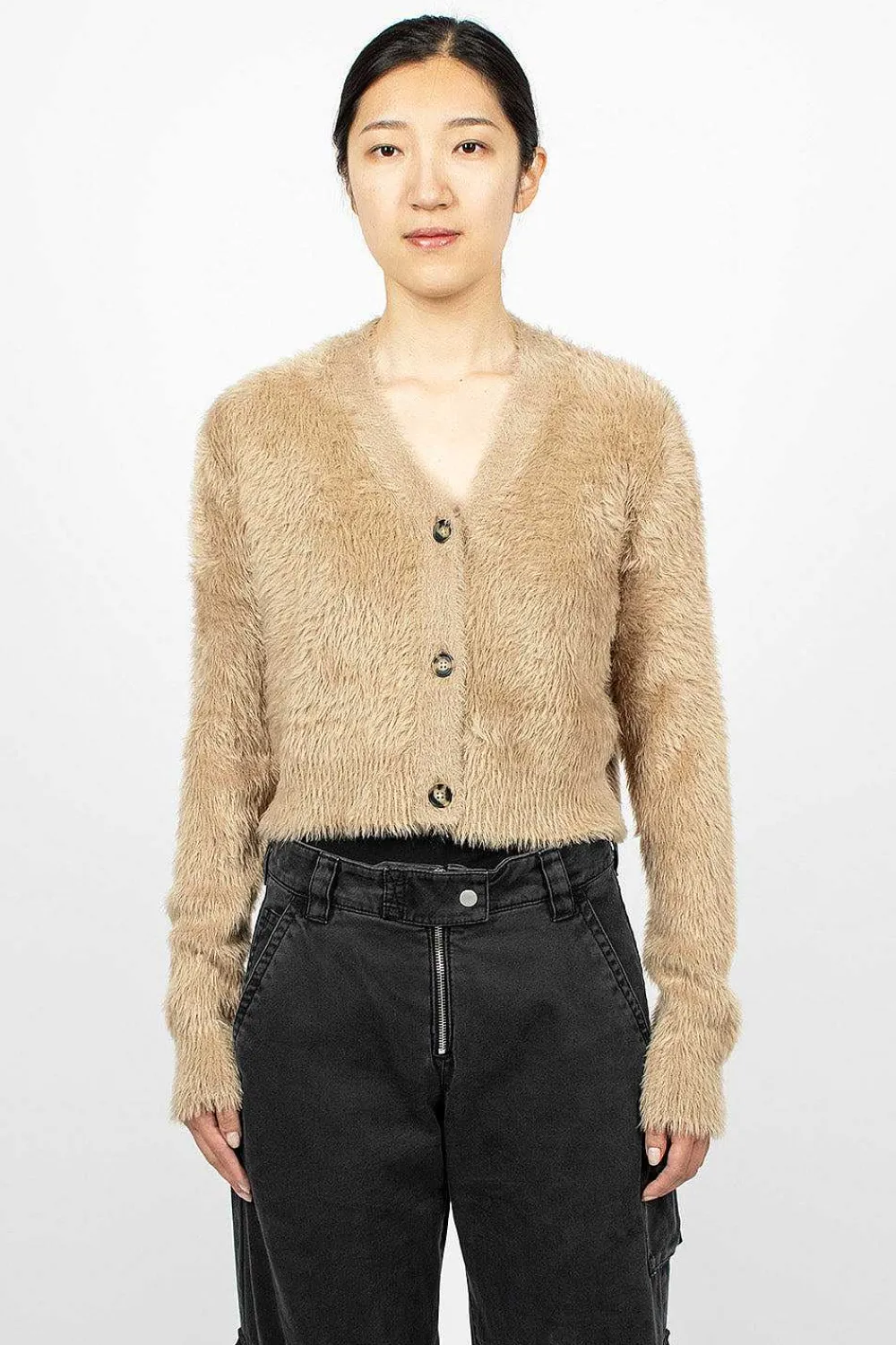 Acne Studios Cardigan Camel Brown| Outerwear
