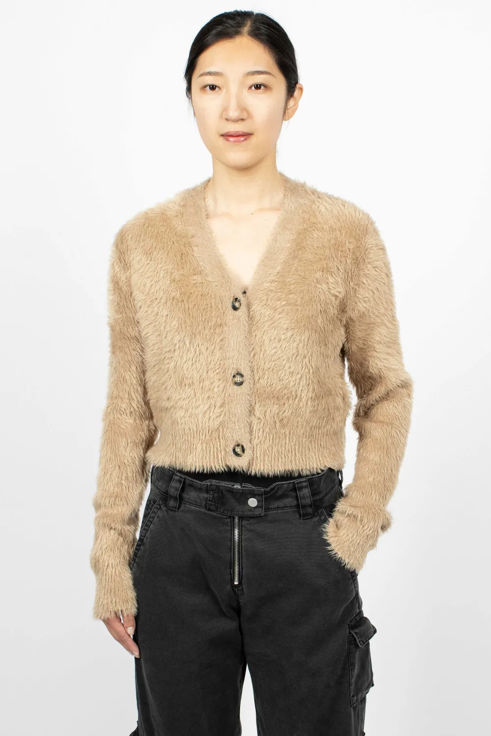 Acne Studios Cardigan Camel Brown| Outerwear